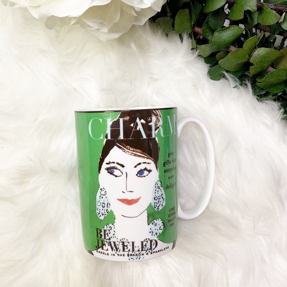 kate spade Other - Kate Spade Mug Make Headlines Charmed Be Jeweled